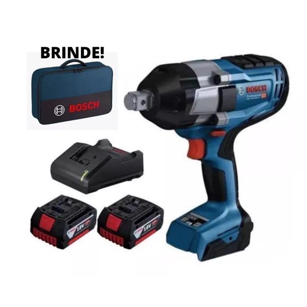 Chave De Impacto 3 4 Biturbo Gds 18v 1050h Bosch 2 Baterias 4ah