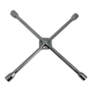 Chave de Roda Cruz 4 Bocas Aço Reforçada 17x19x21x23 Profissional
