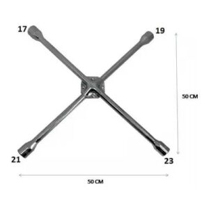 Chave De Roda Cruz Aço Profissional 50cm Reforçada