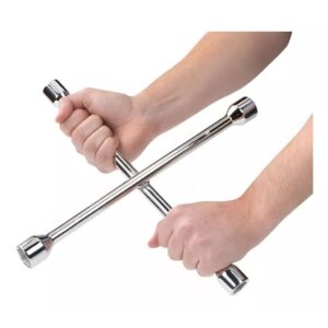 Chave De Roda Cruz Universal 4 Bocas 17 X 19 X 21 X 23mm Profissional