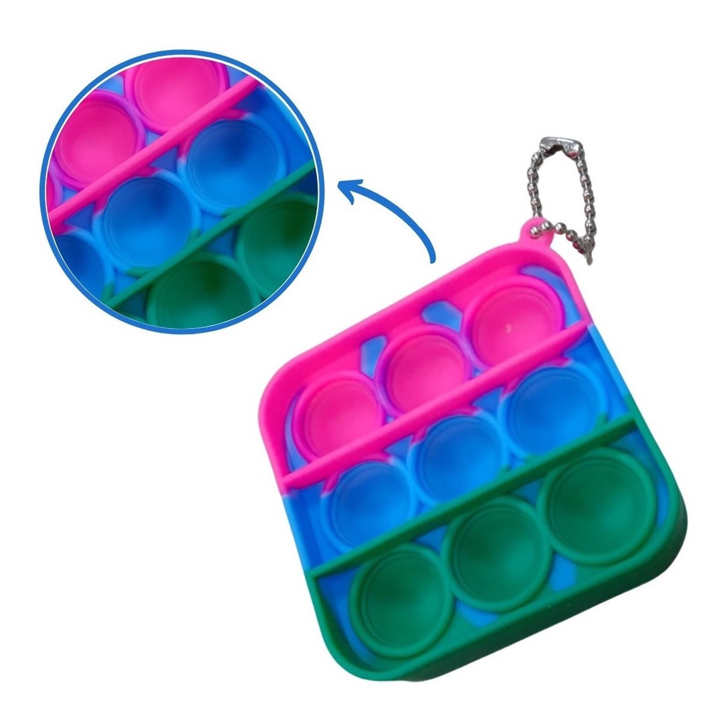 Chaveiro Fidget Toy Pop It Brinquedo Apertar Estourar Bolha Barato — Games e Brinquedos