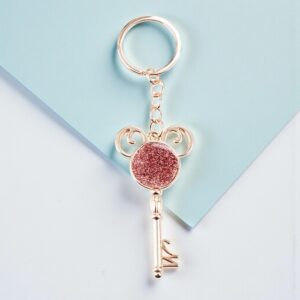 Chaveiro Metal Mickey Mouse Chave Rose 7cm Disney Original 1 unidade