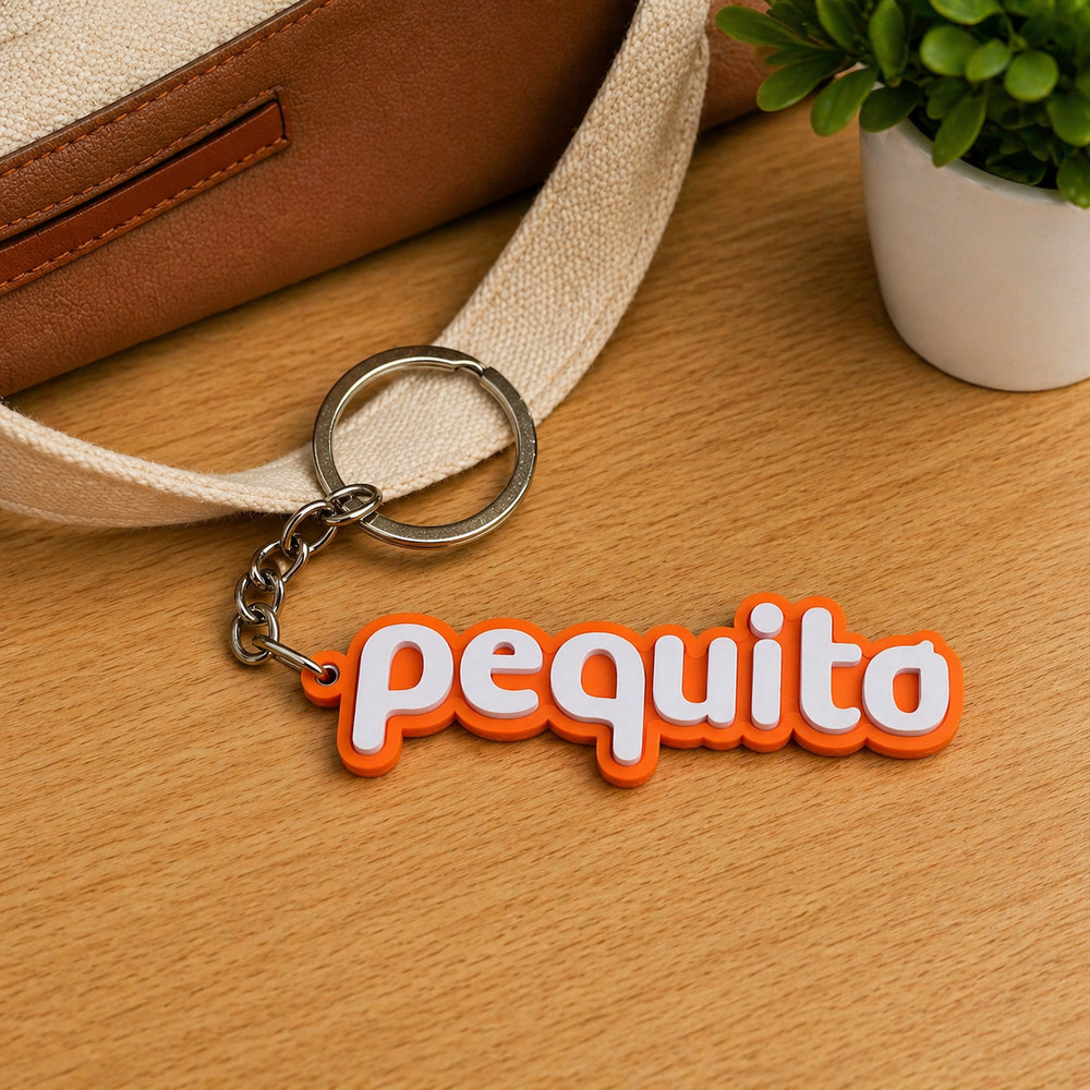 Chaveiro Personalizado Pequito Emborrachado Resistente Leve Ideal — Bolsas e Mochilas