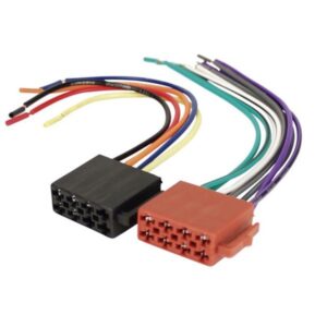 Chicote conector Plug 16 vias femea som automotivo