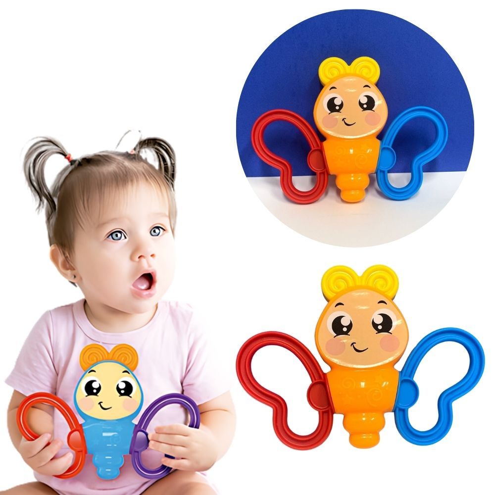 Chocalho Borboleta Roda Crec Chocalho para Bebe Brinquedo para Bebes