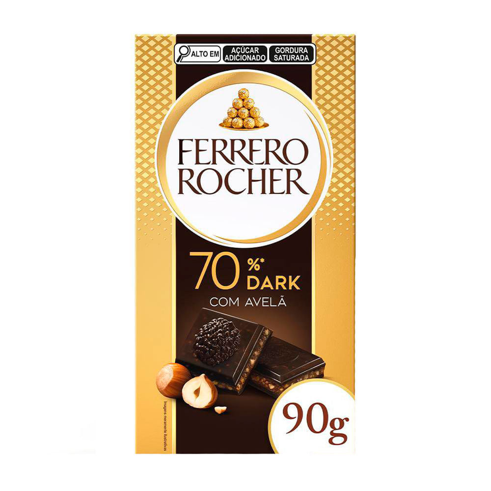 Chocolate Ferrero Rocher Tablete Dark 55% com Avelã 90g — Informática