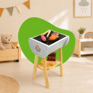 Churrasqueira Brinquedo Infantil Madeira Pedagógico Montessori Faz de