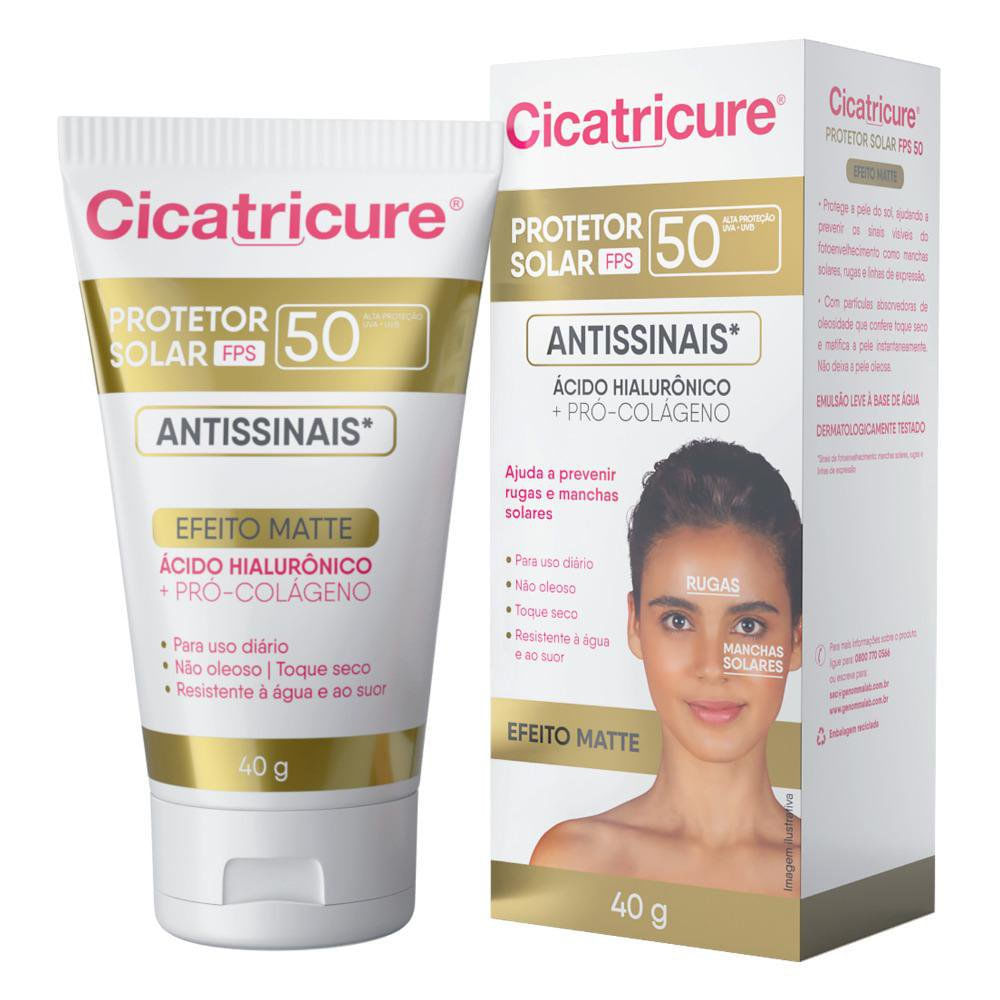 Cicatricure Protetor Solar Antissinais Fps 50 40g
