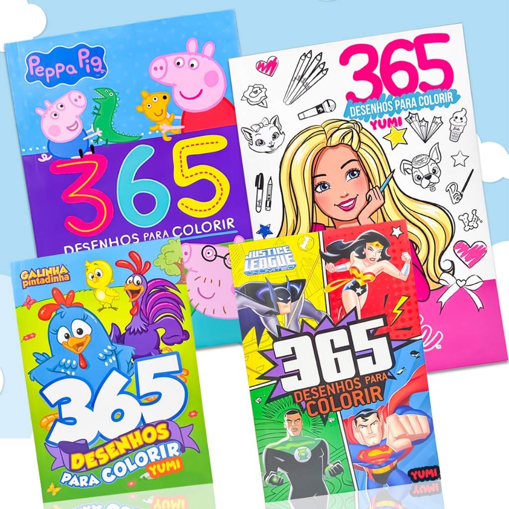 Coleção Livro de Colorir 365 Desenhos Caderno de Desenho Pintura