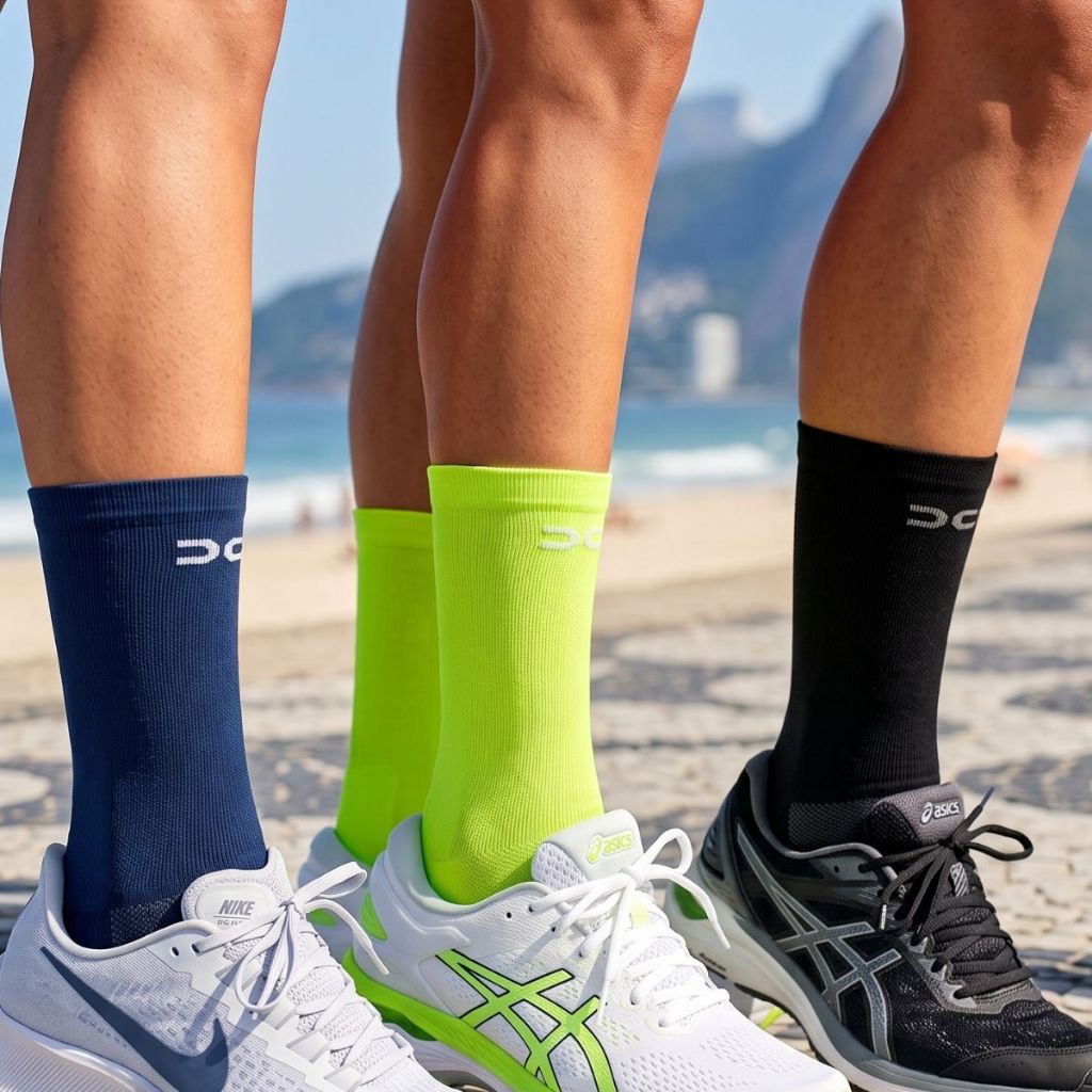 Combo 3 Meias Esporte Academia Fitness Spinning Kit 3 Meias Academia