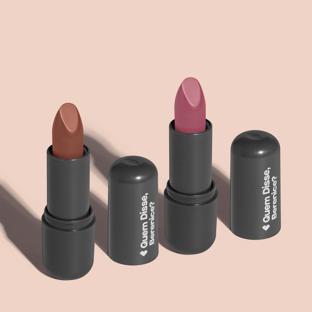 Combo Batom Efeito mate: Nude Marrom 3,8g Rosa 3,8g