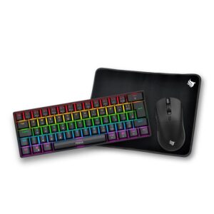 Combo Gamer Pichau NetunoLight3x1,Rainbow,Teclado MecanicoABNT2,Mouse
