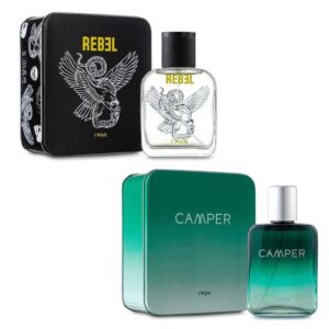 Combo Kit 2 Perfumes Deo Colonia Masculino Rebel Camper Ciclo