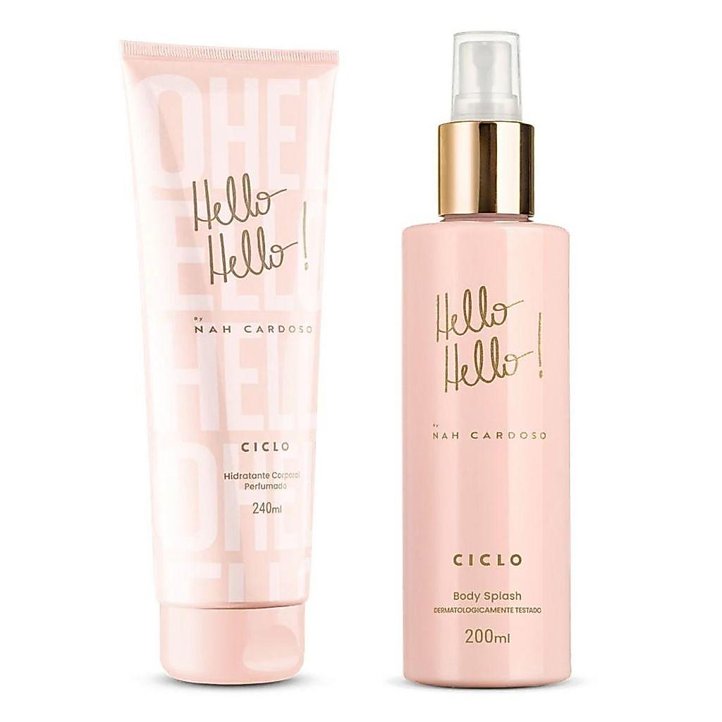 Combo Kit Hello Hello Nah Cardoso Body Splash Hidratante Feminino