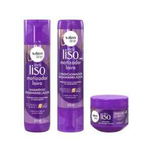 Combo Matizador Loiros Shampoo Máscara Condicionador Meu Liso Salon