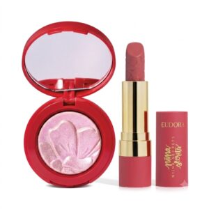 Combo Niina Secrets Soft Petals: Iluminador 3g Batom Rosa Secreta 3,8g