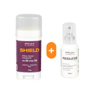 Combo Pink Cheeks Antiatrito Redless Protetor Solar Shield Original
