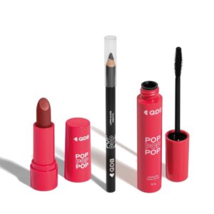 Combo Pop: Máscara Para Cílios 10g Lápis Preto Para Olhos 1,1g+ Batom — Maquiagem