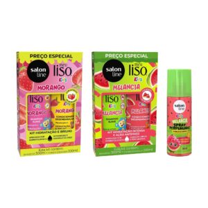 Combo Shampoo Condicionador Meu Liso Kids com Spray Melancia 120ml