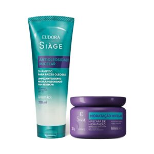 Combo Siàge Micelar: Shampoo Antioleosidade 250ml Máscara Capilar 250g