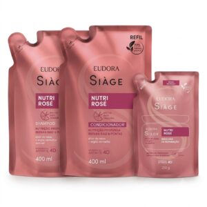 Combo Siàge Nutri Rosé: Refil Shampoo 400ml Refil Condicionador 400ml
