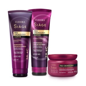 Combo Siàge Pro Cronology Curvas: Shampoo 250ml Condicionador 250ml