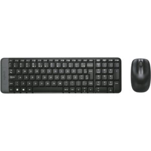 Combo Teclado E Mouse Logitech Mk220 Preto Compacto Wireless Usb Sem