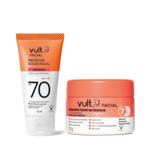 Combo Vult Antissinais: Protetor Solar Facial Antissinais Fps 70 40ml