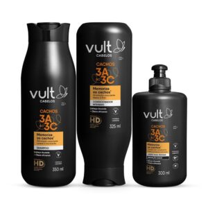 Combo Vult Cabelos Cacheados 3A a 3C: Shampoo 350ml Condicionador