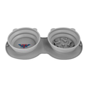 Comedouro Pet de Silicone Lopetudos FlexFeeder1, Cinza