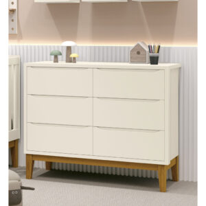 Cômoda Organizadora 6 Gavetas Classic New Para Quarto Bebe Infantil