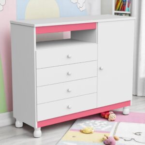Cômoda Organizadora Roupas com trocador Gavetas Gaveteiro Quarto Bebe