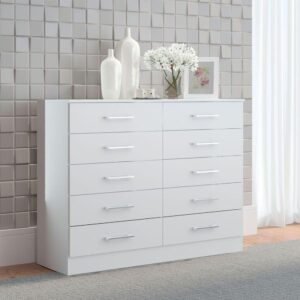 Cômoda Para Quarto Casal Organizadora Com 10 Gavetas Menu Móveis