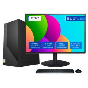 Computador BluePC Pro Intel i5 12400F, 32GB, SSD 512GB, Geforce, Win