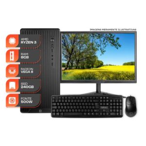 Computador Home Essential S, Amd Ryzen 3 3200G, 8GB DDR4, SSD 240GB — Informática