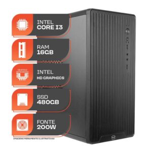 Computador Home Essential S, Intel Core I3 4ª Geração, 16GB DE RAM