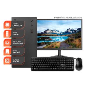 Computador Home Essential S, Intel i5 4ª, 16GB DE RAM, SSD 240GB