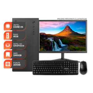 Computador Home Essential S, Intel i5 4ª, 8GB DE RAM, SSD 240GB