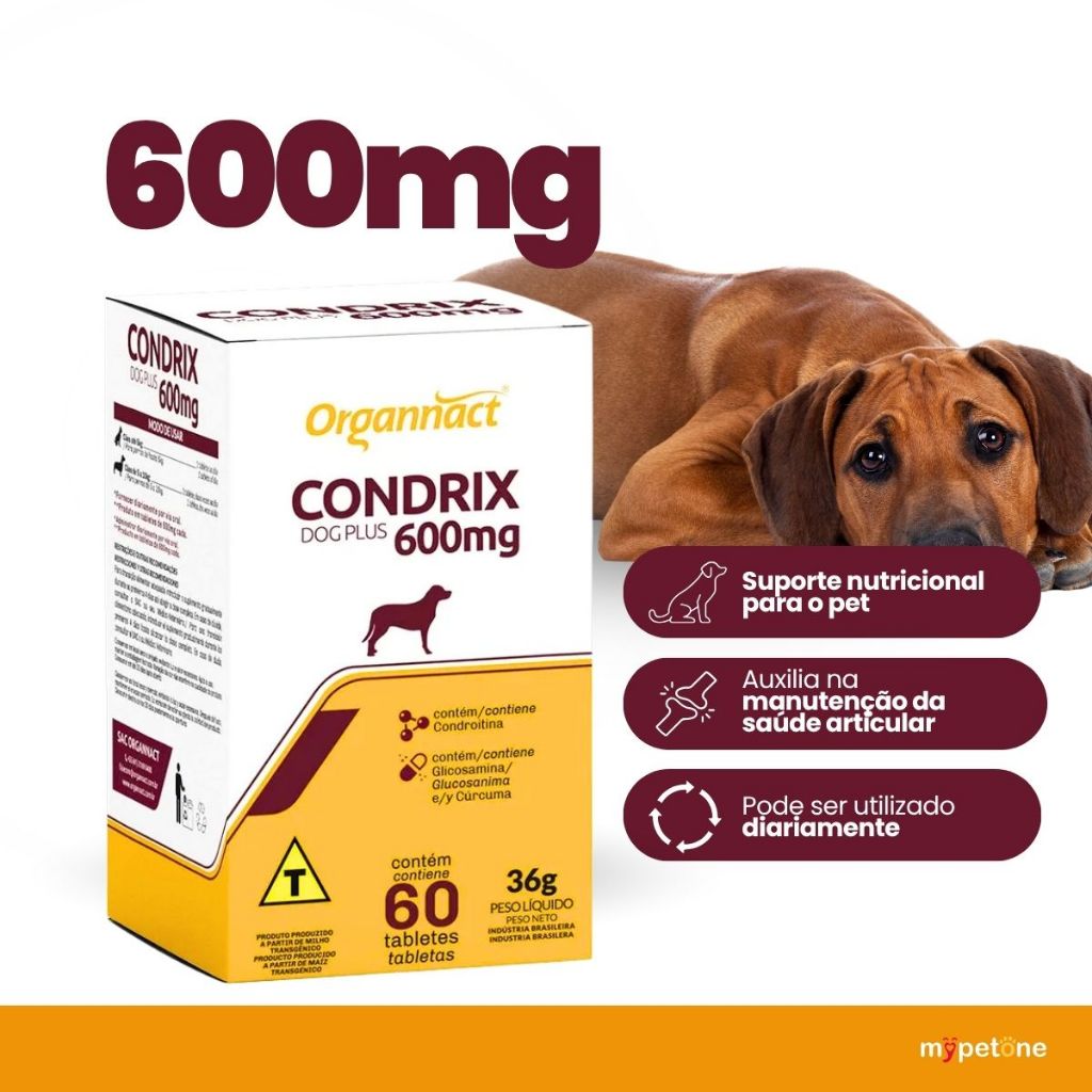 Condrix Dog Tabs Plus 600 Mg Com 60 Tabletes Organnact — Informática