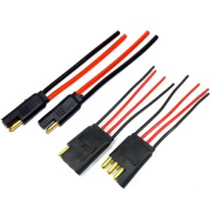 Conector 2 Vias Com fio de 4mm e Conector 4 Vias c Fio 1,5mm Plug