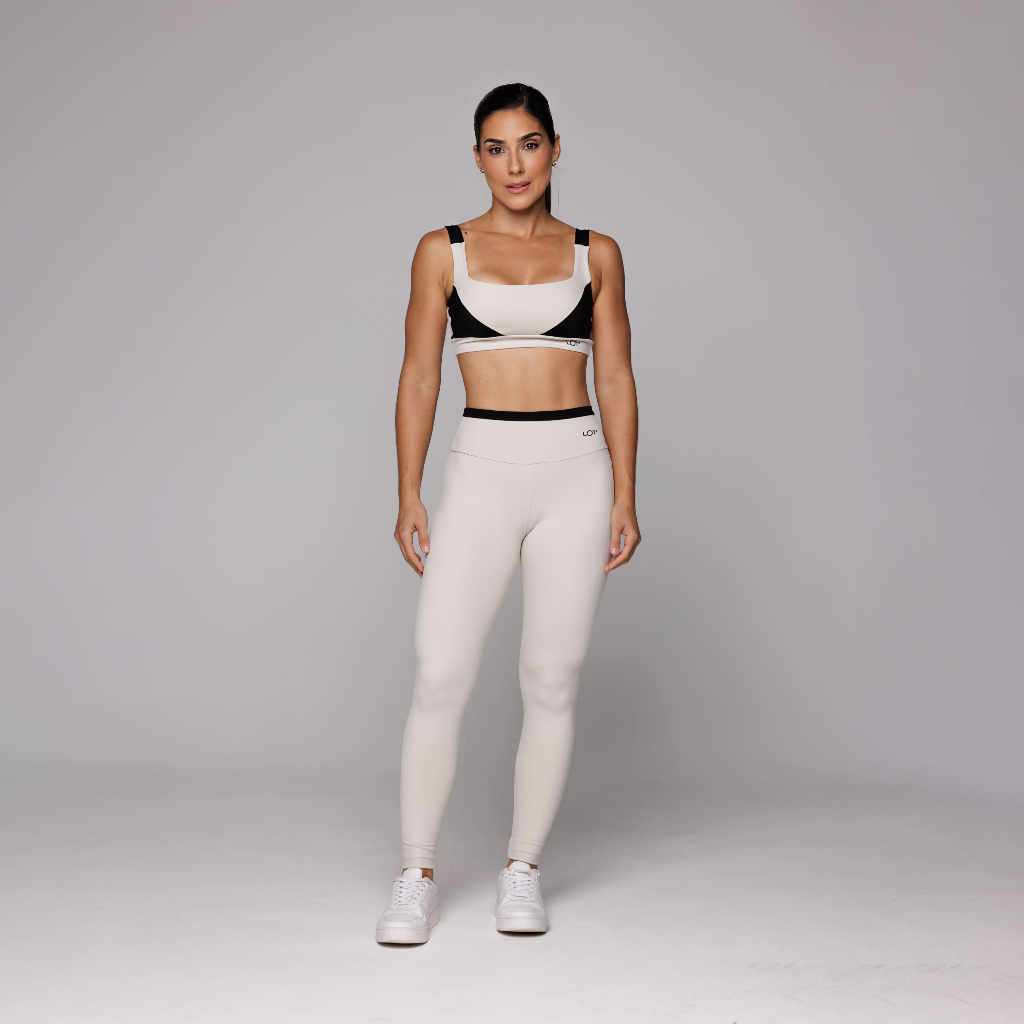 Conjunto Academia Fitness Feminino Top Recorte e Calça Legging Cós