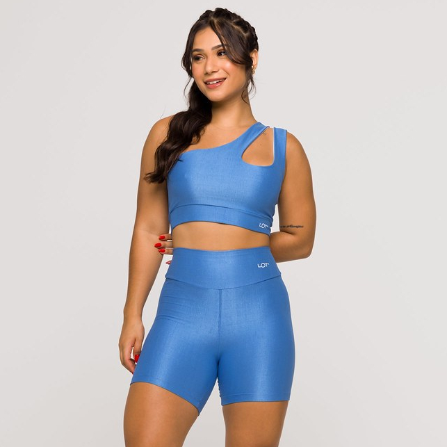 Conjunto Academia Fitness Top e Short Poliamida Treinos Coleção Glow — Esporte e Lazer