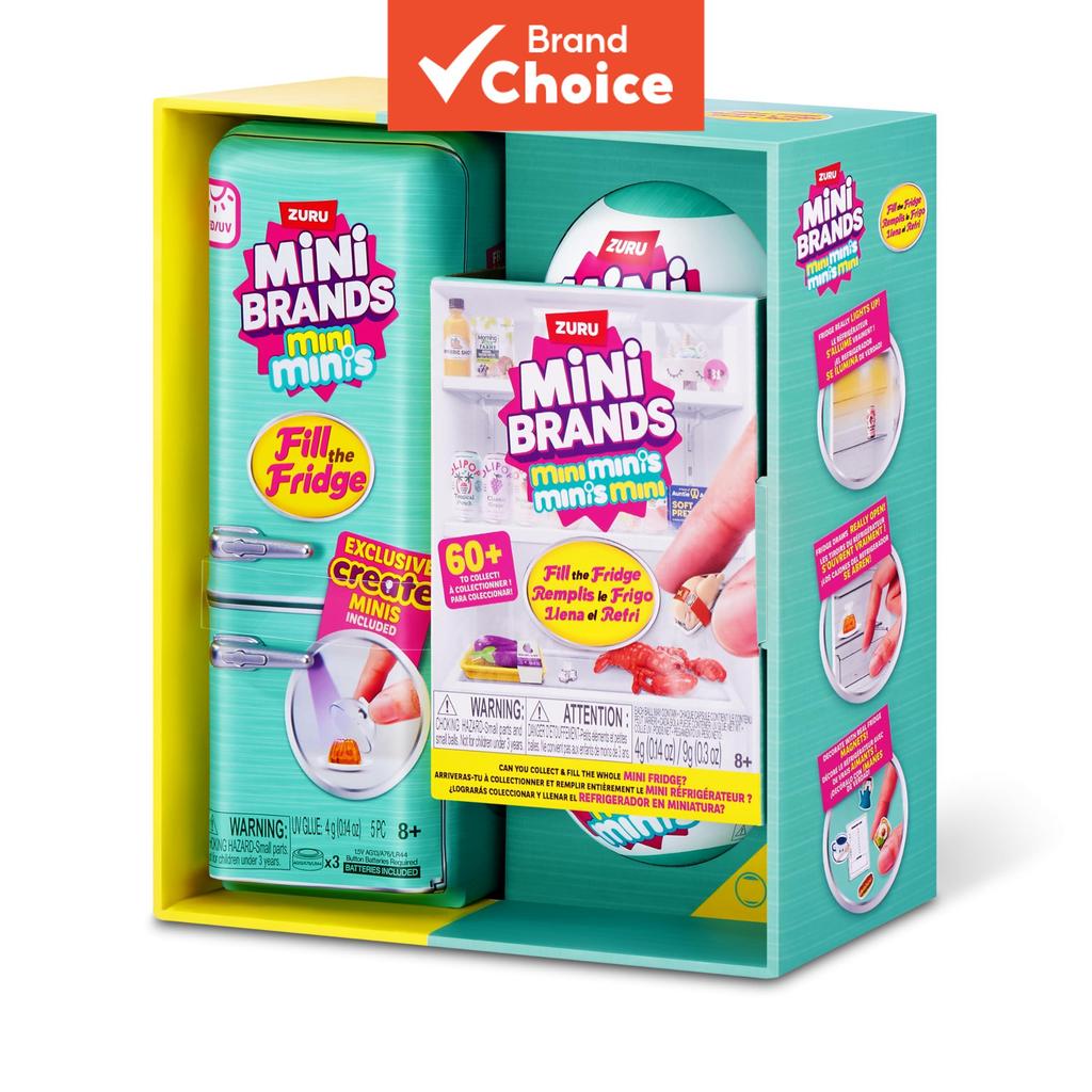 Conjunto de Brinquedos para Geladeira Mini Brands Zuru com 2 Ovos