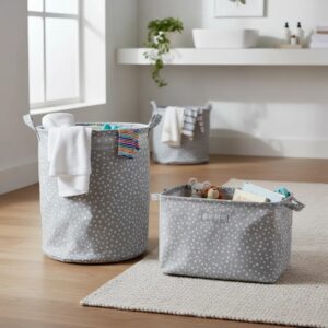 Conjunto de Cesto para Roupa Brinquedo e Cesto Organizador