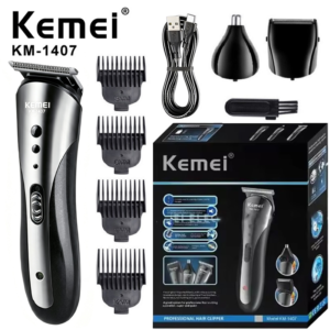 Conjunto de cuidados masculinos multifuncional 3 em 1 Kemei KM-1407