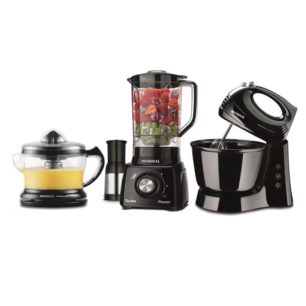 Conjunto Especial KT-105-B Espremedor Premium, Batedeira Prática — Eletroportáteis