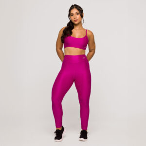 Conjunto Fitness Academia Feminino Top e Calça Legging Poliamida