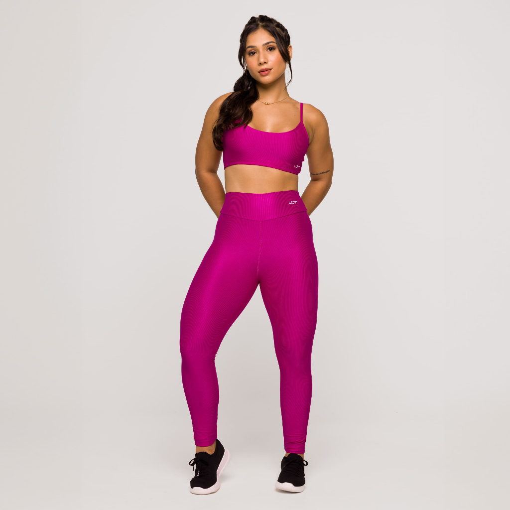 Conjunto Fitness Academia Feminino Top e Calça Legging Poliamida — Esporte e Lazer