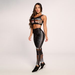 Conjunto Fitness Academia Suplex Estampado Feminino Top E Calça