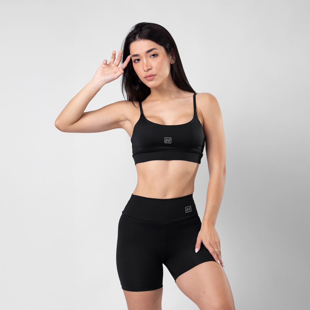 Conjunto Fitness Feminino Academia Shorts legging Top Treino Zero — Esporte e Lazer